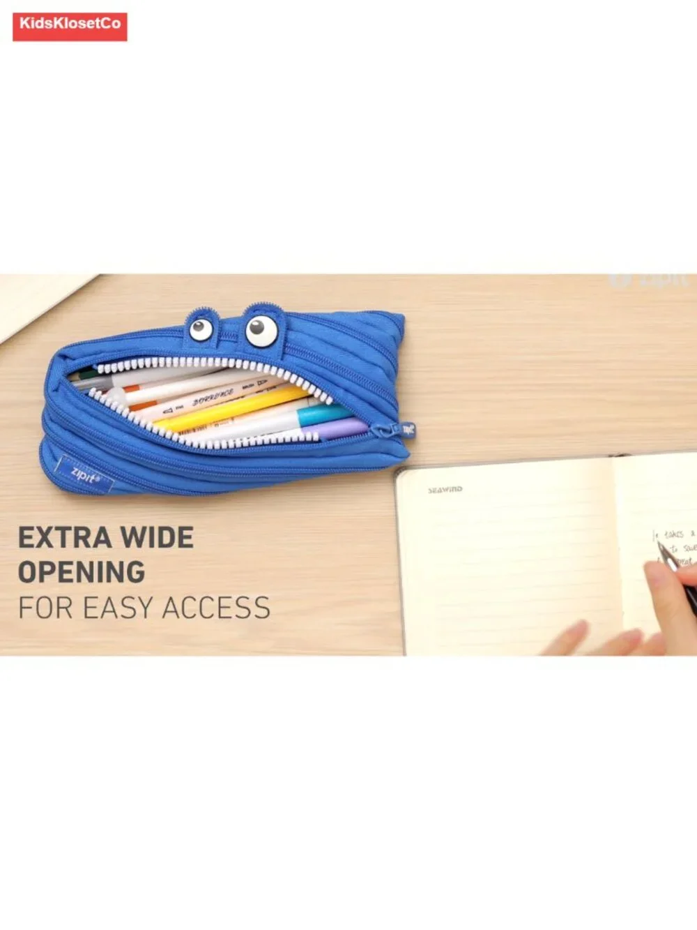 Monster Pencil Case for Kids, Zipper Pouch for School Supplies, Stationery Bag